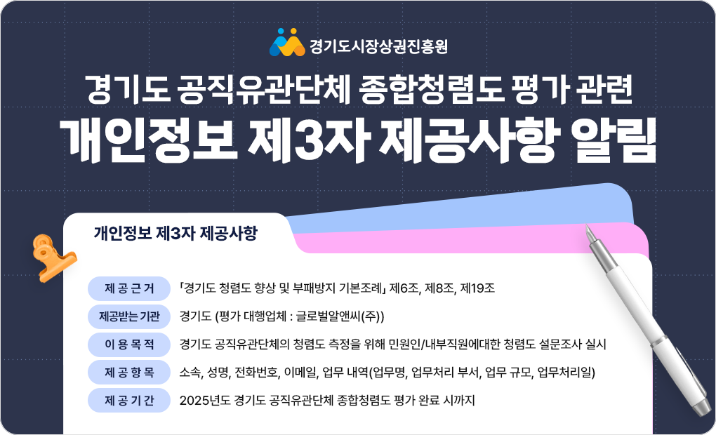 경기도 공직유관단체 종합청렴도 평가 